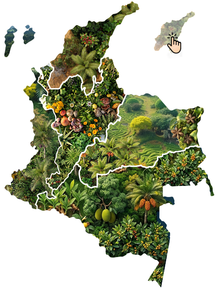 Mapa de regiones Colombia